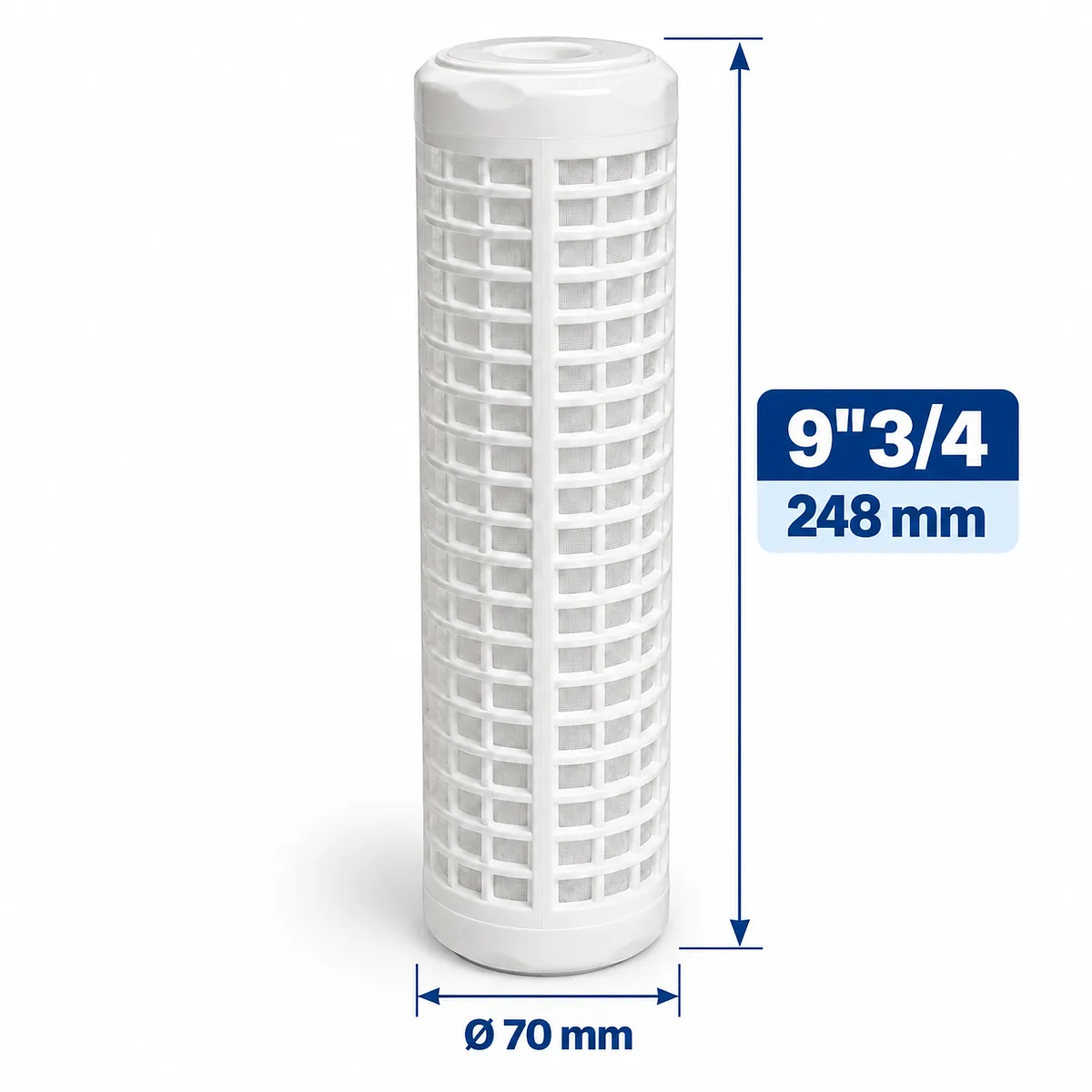 Cartouche filtrante anti-sédiments lavable réutilisable · 9"3/4
