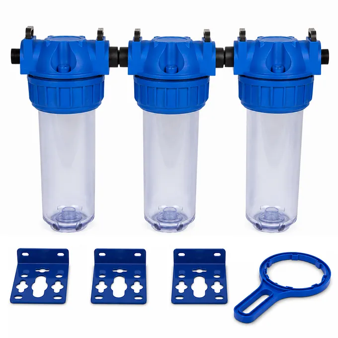Triple porte-filtre Hydro105 triplex · 9"3/4 · 3/4"