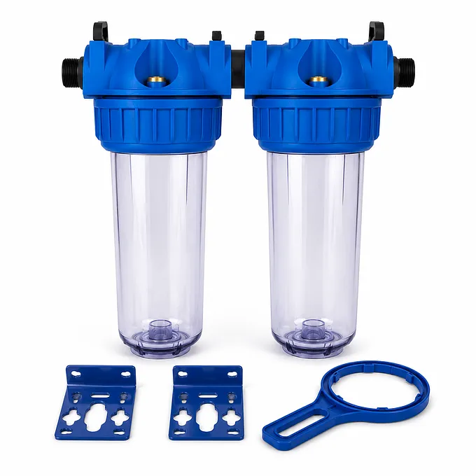 Double porte-filtre Hydro105 duplex · 9"3/4 · 3/4"