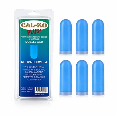 Recharges anticalcaire et anticorrosion CAL-KO + pour mini doseur, pack de 6