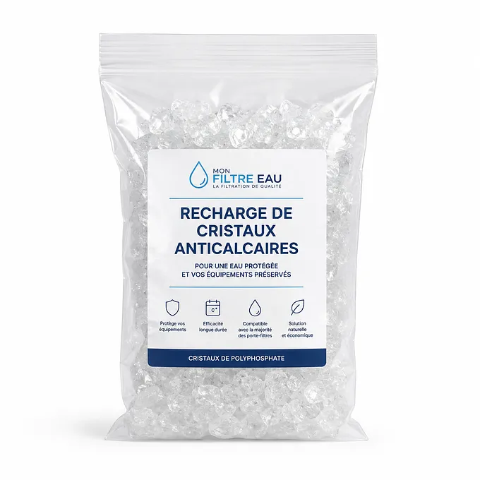Recharge de cristaux anticalcaires · Gros cristaux · Sachet 500 g